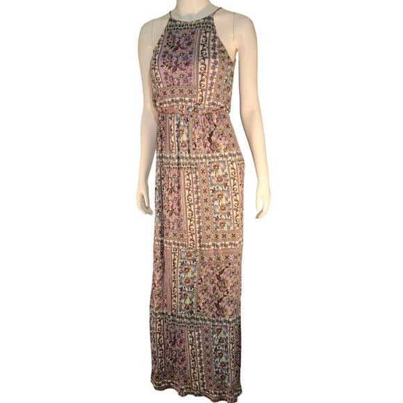 LUSH Floral Maxi Dress Lavender Purple Sz Small Romantic Gardencore Fairycore - Picture 4 of 8